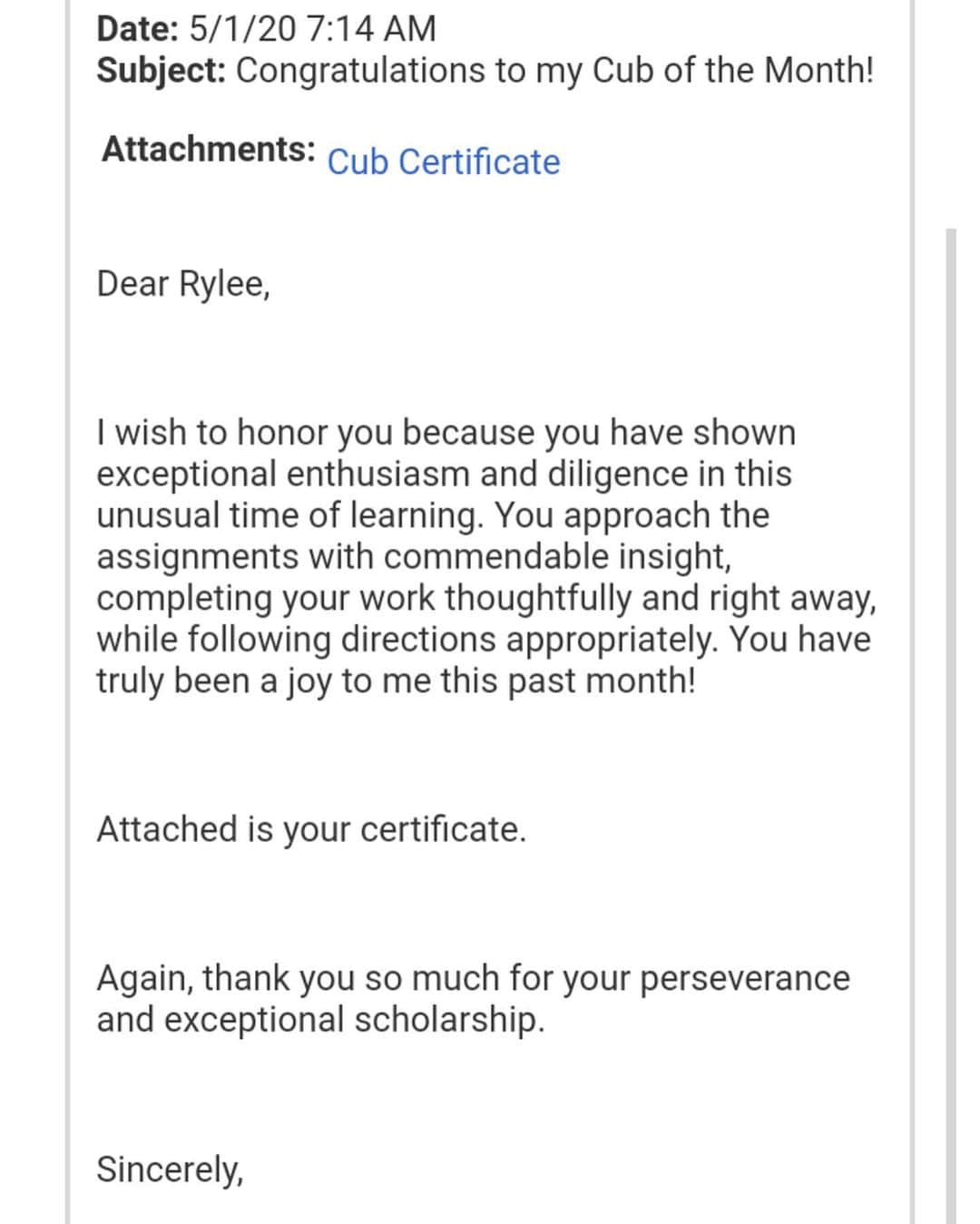 テス・ホリデーさんのインスタグラム写真 - (テス・ホリデーInstagram)「Y’all I gotta brag about my oldest son for a minute! 💘 I’ve been asked a lot how my kids are coping during all of this, & I’ve definitely been worried about how this is impacting them. Then yesterday we got this email (swipe right) awarding my son with student of the month! 😭🥳 Moments like this make me so immensely proud of the work that @klaatu_barada_nikto & myself are doing at raising him. When people criticize my ability to parent because of my weight, my hectic schedule or whatever else, I smile. I know I’m not the picture perfect mom (that doesn’t exist but whatever, I’ll save that rant for another day lol!), but I do okay with a lot of support & I’m so proud of my boy(s)! 😩💘 Plus can I just say that if I was at home quarantined as an 8th grader the last thing I would be doing is my homework because I hated school but wow I’m just so prouddddd🥰」5月3日 7時42分 - tessholliday