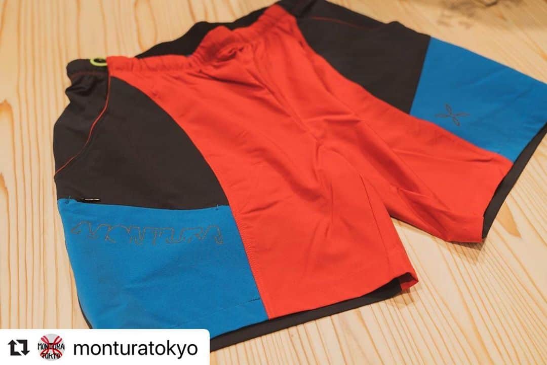 のインスタグラム：「#Repost @monturatokyo with @make_repost ・・・ New Item❗️ 「Block Light Shorts」 大胆なカラーパターンの膝上丈軽量ショーツ🩳  ストレッチ&撥水はもちろん、裏側は圧着により縫い目を少なくしてゴロつきを軽減👍  ウエストはストレッチドローコードで調節できますよ🤣 右側にはコンパクトなファスナーポケットも装備しています。  ランを始め、トレッキングや普段のスポーツにもピッタリですよ‼️ 現在Montura Tokyoは休業中です🙇‍♂️ プロフィール欄よりECサイトをご利用ください👍  MONTURA TOKYO 〒101-0052 千代田区神田小川町3-14-3 03-5577-6820  #モンチュラ #montura #monturatokyo #登山 #山#mountain #トレッキング #trekking #クライミング #climing #アウトドア #outdoor #アルパイン #alpine #ラン #runnning #アウトドアウェア #神保町 #monturatokyo」
