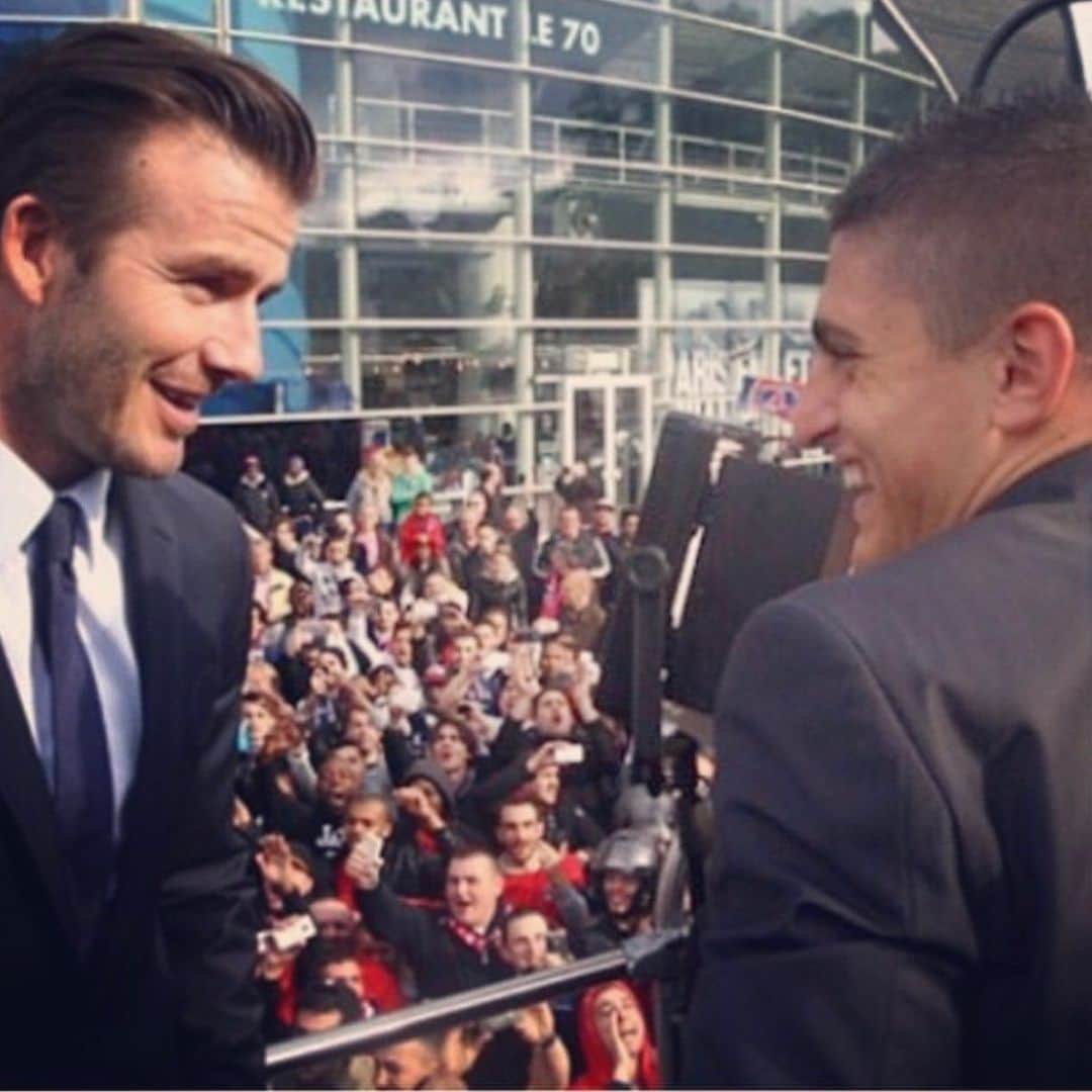 マルコ・ヴェッラッティのインスタグラム：「Happy birthday to you great man @davidbeckham .. I wish you the best 🎂」