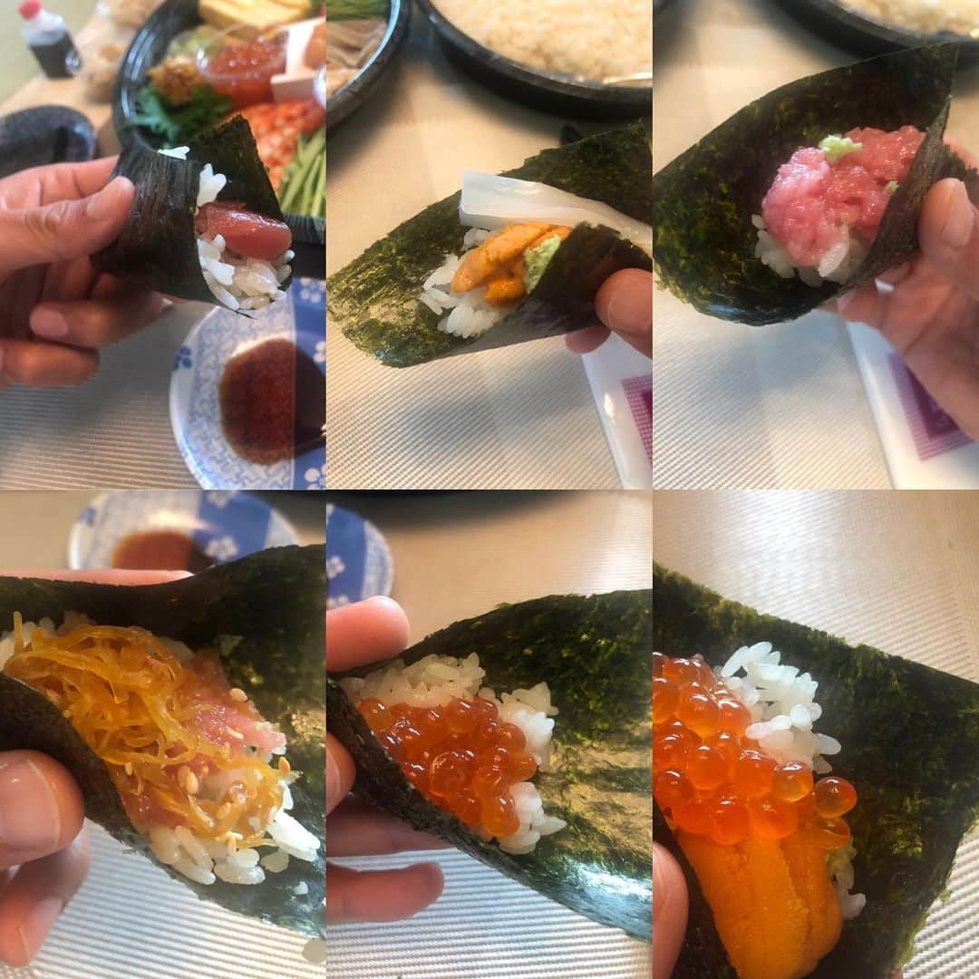 市川海老蔵 （11代目）さんのインスタグラム写真 - (市川海老蔵 （11代目）Instagram)「From my friend, Sushi KANESAKA🎶✨ Self-roll sushi set😊✨ So thankful.  Hey everyone- let’s eat-‼️ With appreciation❤️ * 友達の鮨かねさかから🎶✨ 手巻きセット😊✨ 有難い。 みんな〜食べるよー‼️ いただきます❤️ #市川海老蔵 #海老蔵 #成田屋 #歌舞伎 #ABKAI #ABMORI #ebizoichikawa #ebizo #kabuki #thunderparty #theater #theaterarts #actor #japan #classic」5月3日 16時29分 - ebizoichikawa.ebizoichikawa