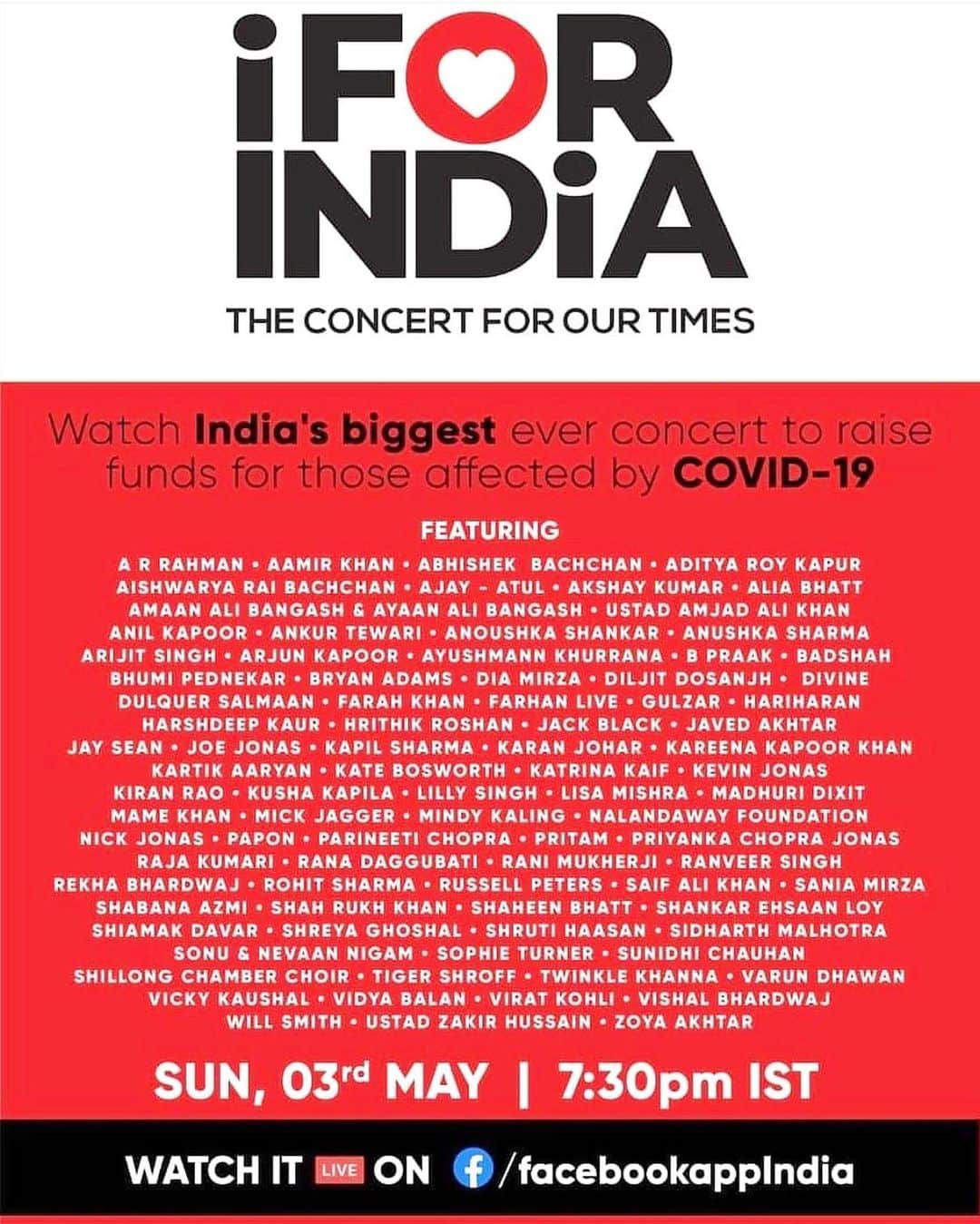 ブライアン・アダムスさんのインスタグラム写真 - (ブライアン・アダムスInstagram)「I for India, concert on Facebook, 3 May, 2020. All proceeds from the concert go to GiveIndia to benefit victims displaced by COVID19. www.giveindia.org #iforindia #covid_19」5月3日 10時27分 - bryanadams