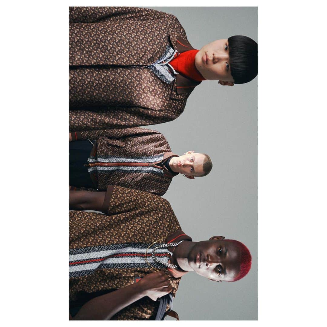 のインスタグラム：「my old work 2019, styling for BURBERRY 'Monogram collection @masteredjp / Edit by @mikistered, Photo by @kodaiphoto, Hair by @hori_0227, Styling by TEPPEI, Stylist assistant by Keisuke Morita #Burberry #Riccardotisci」