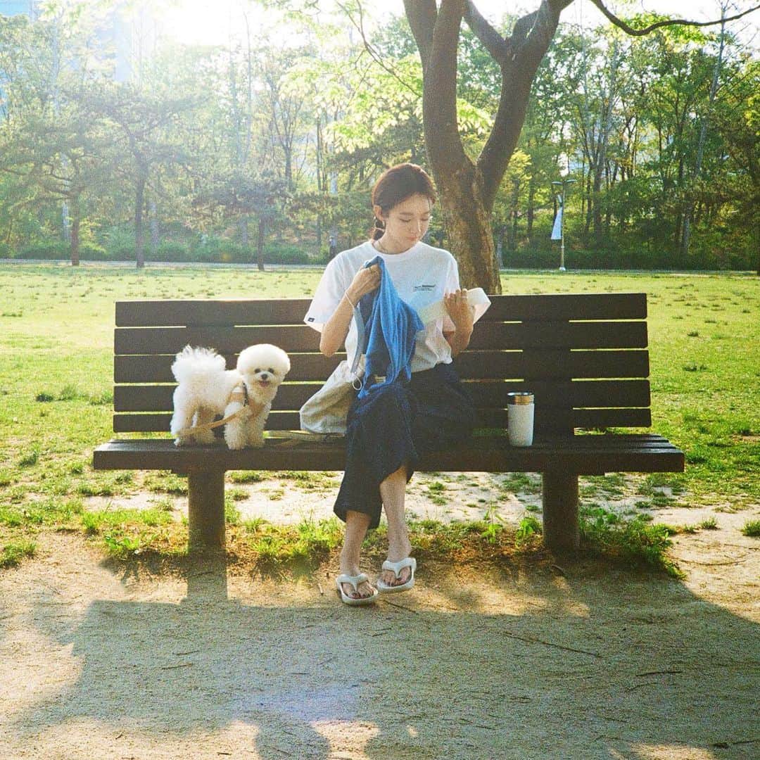 のインスタグラム：「보통의 산책 날을 눈물이 핑 돌 만큼 찬란한 기억으로 만들어 준 슬이언니의 필름 사진들 고마워라」