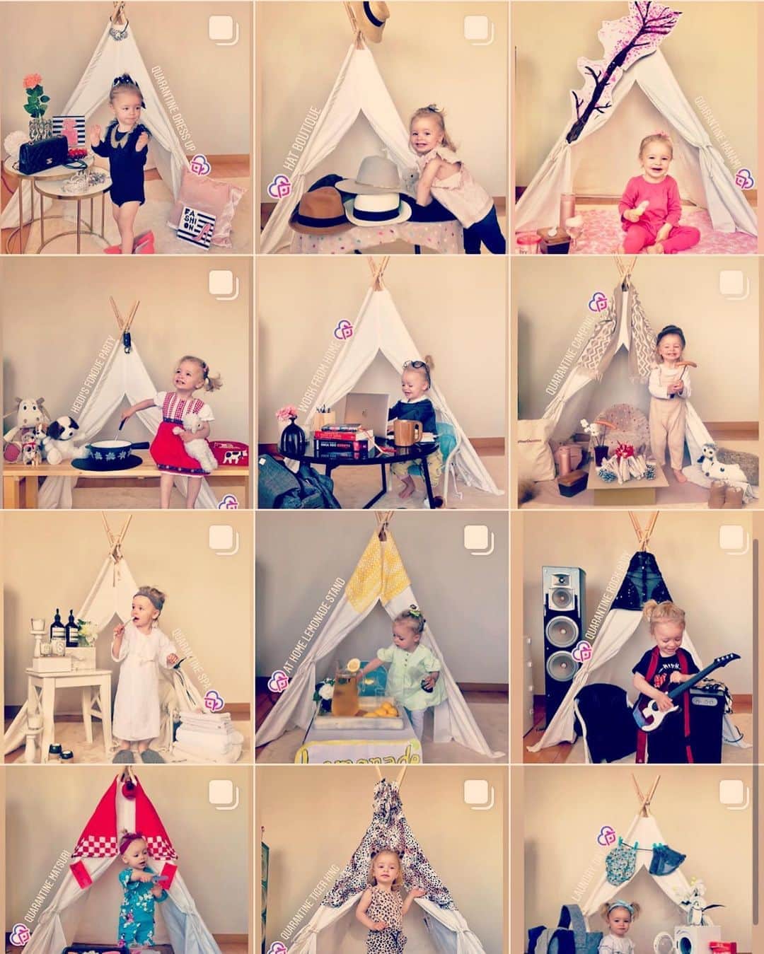 のインスタグラム：「Go follow @kitty.cat.cc  Since the State of Emergency was declared in Tokyo, I started the QuaranTent project so that I can stay creative at home and keep my toddler busy. Some days I feel happy and positive and other days I feel frustrated and anxious. Perhaps that’s how you feel too during these uncertain times. I hope to bring a smile to you through these posts.  毎日新しいテントをアップしています。是非専用アカウントをフォローしてね！@kitty.cat.cc  #おうち時間 #ステイホーム」
