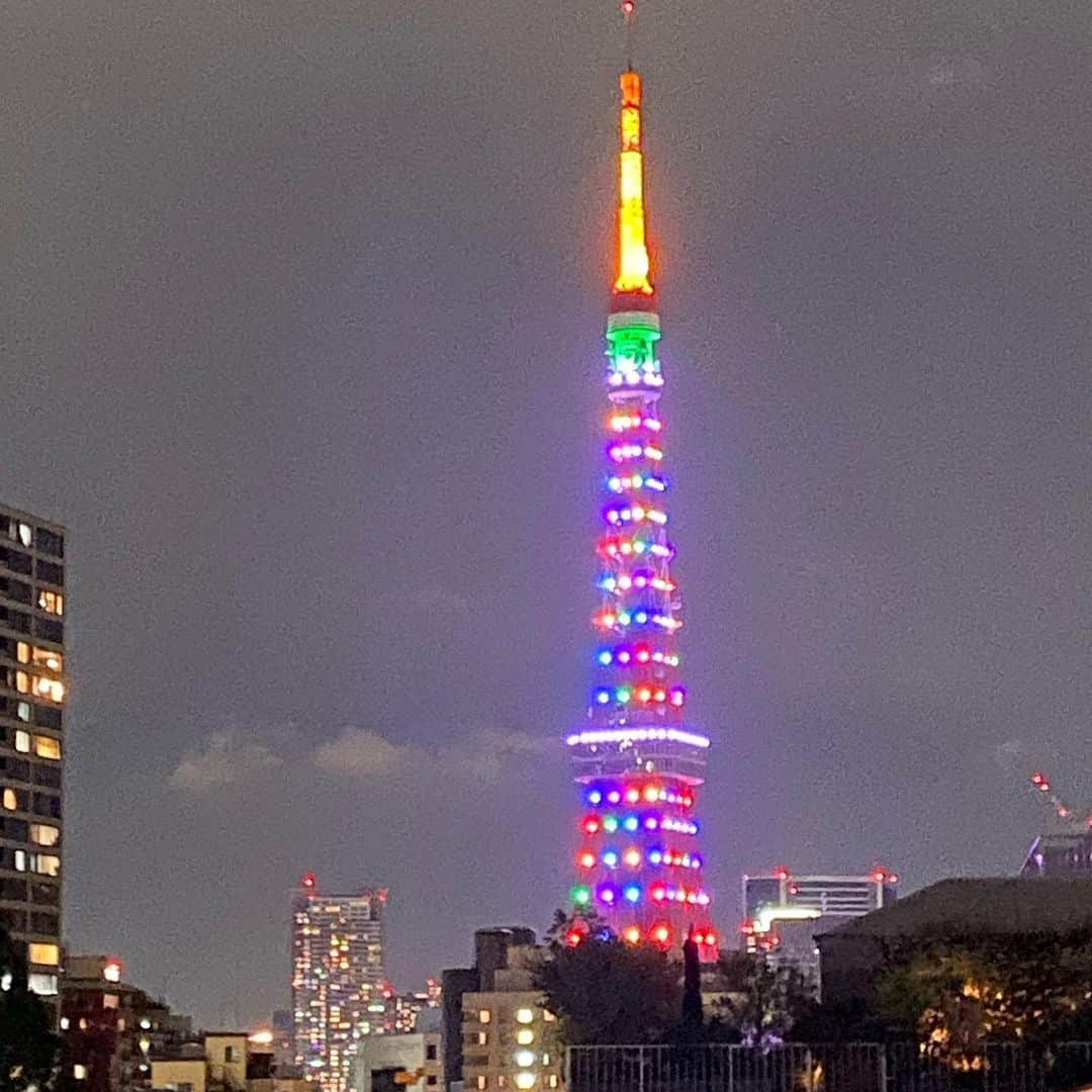 吉田秀彦のインスタグラム：「東京タワー🗼が綺麗❗️」