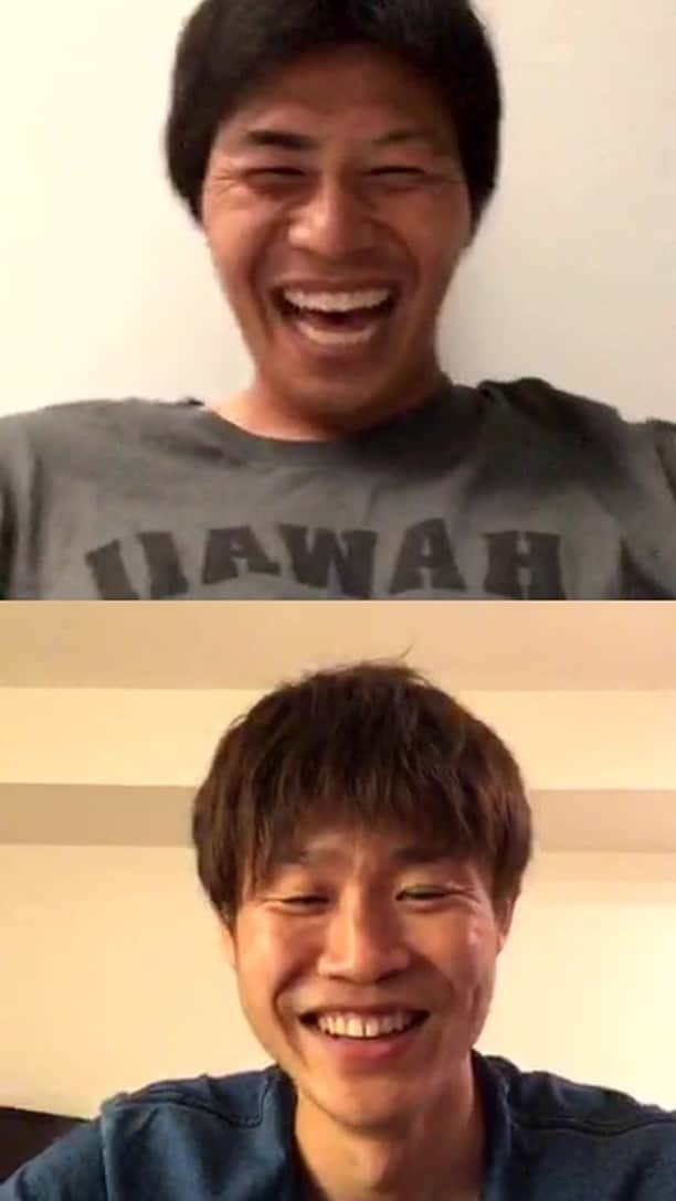 丸山祐市のインスタグラム：「久しぶりに話せて楽しかった😁  電波の悪い中、観ていただきありがとうございます‼️ 質問・ガヤありがとうございました😆👍 @yooooohei0716  #インスタライブ #電波悪い #ギター侍  #もやし #林容平 #丸山祐市  #おうち時間」