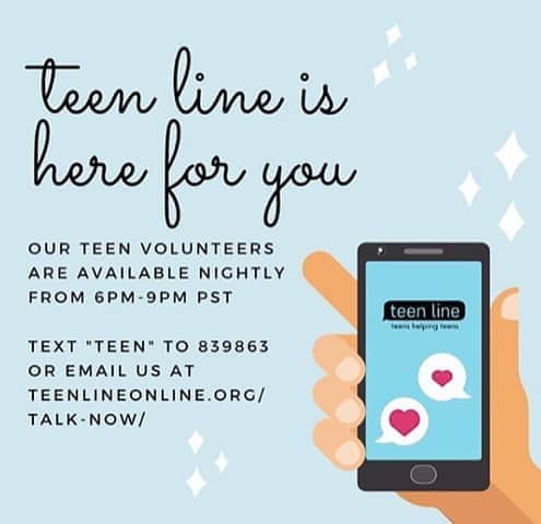 サミュエル・ラーセンのインスタグラム：「If you are a teen and need to talk to someone who UNDERSTANDS YOU then visit @teenlineonline a confidential hotline for teenagers where they can talk to their peers.  Reports of loneliness and abuse have risen greatly as a direct effect of this quarantine.  Don’t be silent.  Talk to someone and never forget that you are loved.🤍🤍🤍」