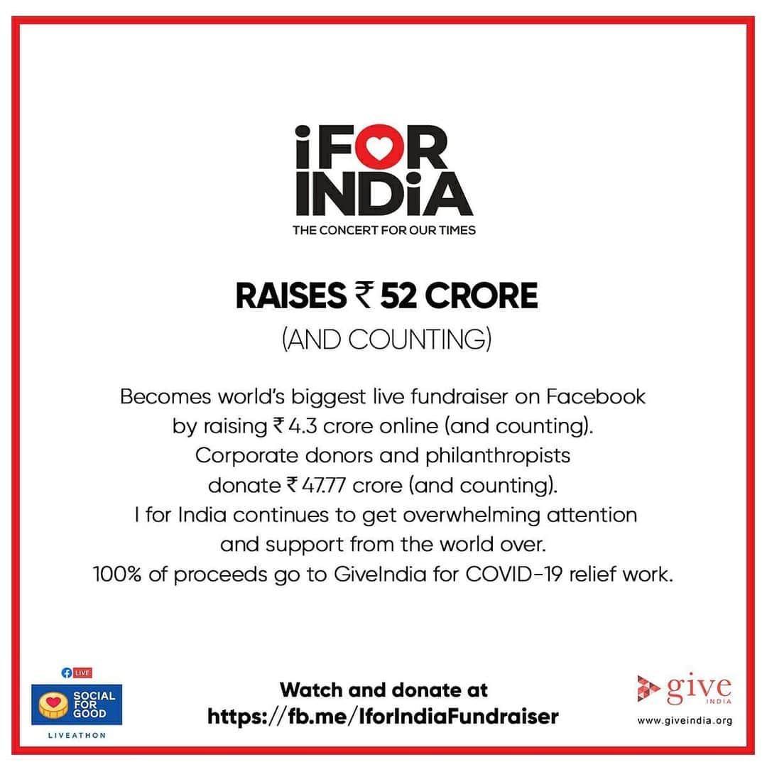 カトリーナ・カイフさんのインスタグラム写真 - (カトリーナ・カイフInstagram)「From our hearts to yours. Thank you for watching. Thank you for responding. Thank you for donating. I for India started out as a concert. But it can be a movement. Let’s continue to build a safe India. A healthy India. A strong India. I for India. Please continue to donate. Link in bio #IForIndia #SocialForGood @give_india」5月4日 20時37分 - katrinakaif