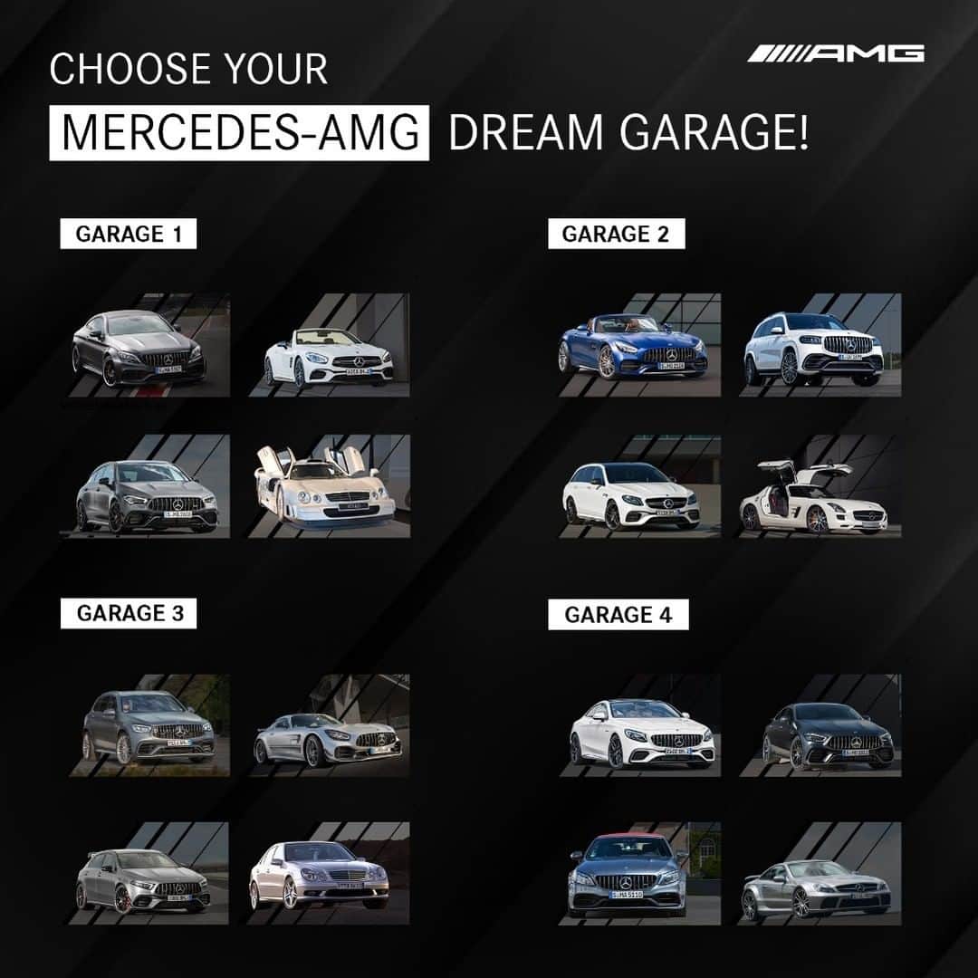 Mercedes AMGさんのインスタグラム写真 - (Mercedes AMGInstagram)「If you could only choose one Mercedes-AMG Dream Garage, which one would it be? Let us know your decision and why in the comments.  #MercedesAMG #DrivingPerformance #AMG」5月4日 17時01分 - mercedesamg
