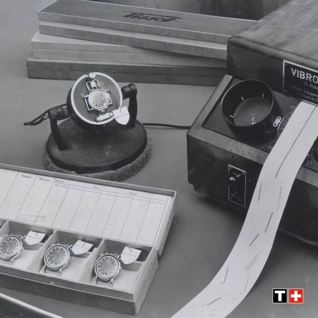 ティソさんのインスタグラム写真 - (ティソInstagram)「Quality of our watches has been a priority at Tissot since its beginning and certain tools are still relevant! Such as this machine testing water-resistance and this vibrograf on these Archive images dating from the 1940s.  #Tissot #TissotHistory #Watchmaking #Switzerland  #LeLocle」5月4日 18時25分 - tissot_official