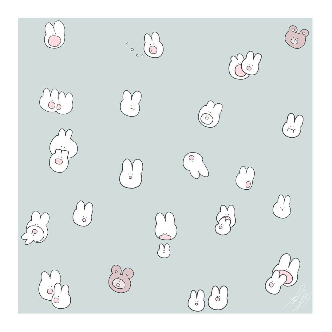 のインスタグラム：「寄生うさぎとくま . . .  #服 #おしゃれさんと繋がりたい #おしゃれ女子 #ガーリー#テキスタイルデザイン #お洒落さんと繋がりたい#総柄 #服装#instafashion#テキスタイル #コーデ記録 #くま #動物イラスト  #うさぎ  #古着好きな人と繋がりたい  #古着 #動物好きな人と繋がりたい  #コーデ #冬コーデ #スウェット #フリクロ #大人コーデ #イラスト#うさぎ好きさんと繋がりたい #デザイン #装飾」