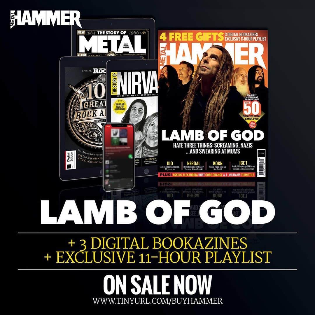METAL HAMMERさんのインスタグラム写真 - (METAL HAMMERInstagram)「Looking for more stuff to read? You can now order our new issue right to your door from the link in our bio. It comes with three free digital bookazines and a HUGE, specially curated playlist. 🤘 #LambOfGod #MetalHammer #HeavyMetal #Metal」5月4日 19時07分 - metalhammeruk