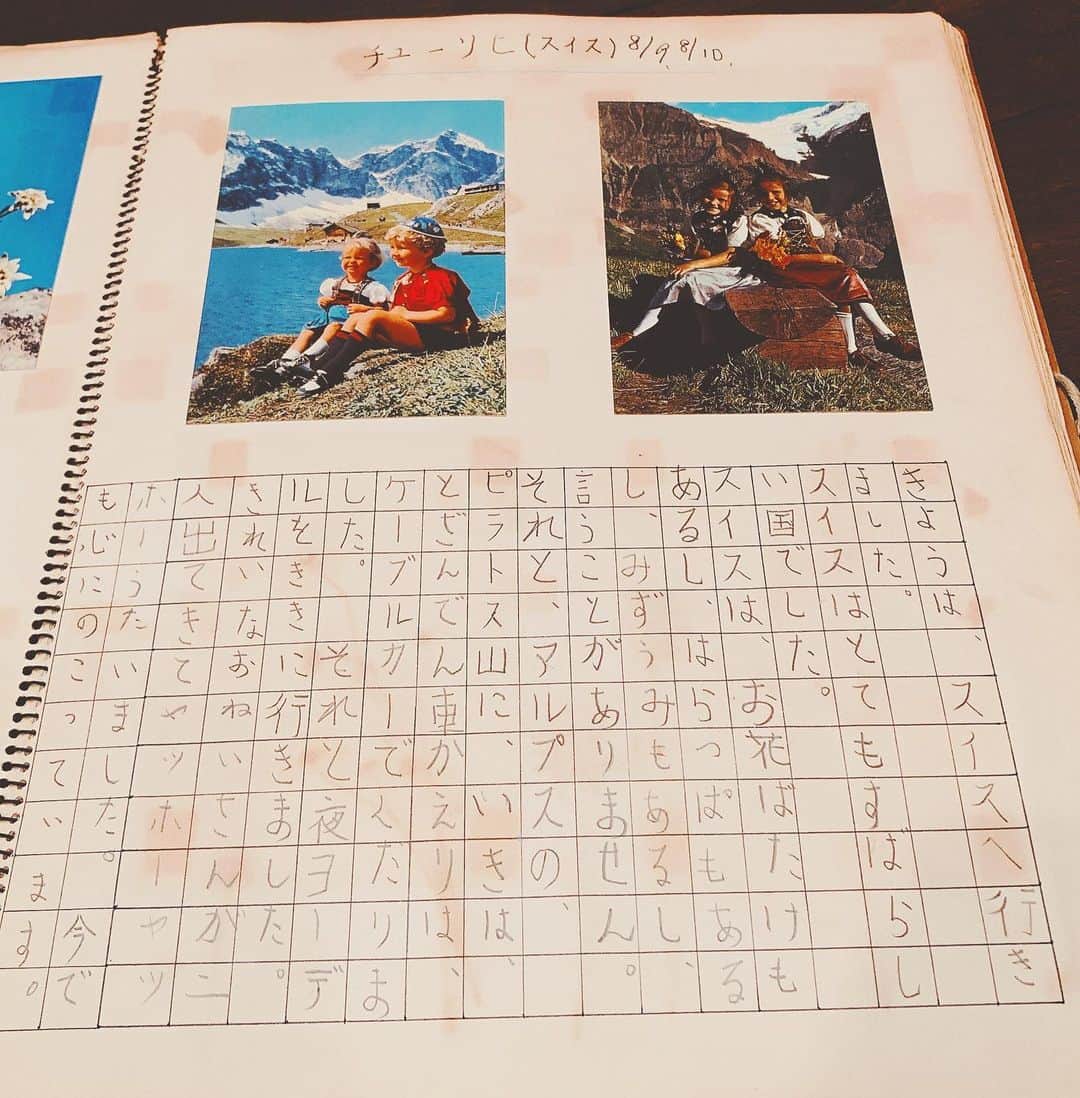小林ひろ美のインスタグラム：「#部屋の掃除 #旅日記 #発見 #1971年 #7歳  #スイス #traveldiary #1971 #switzerland」
