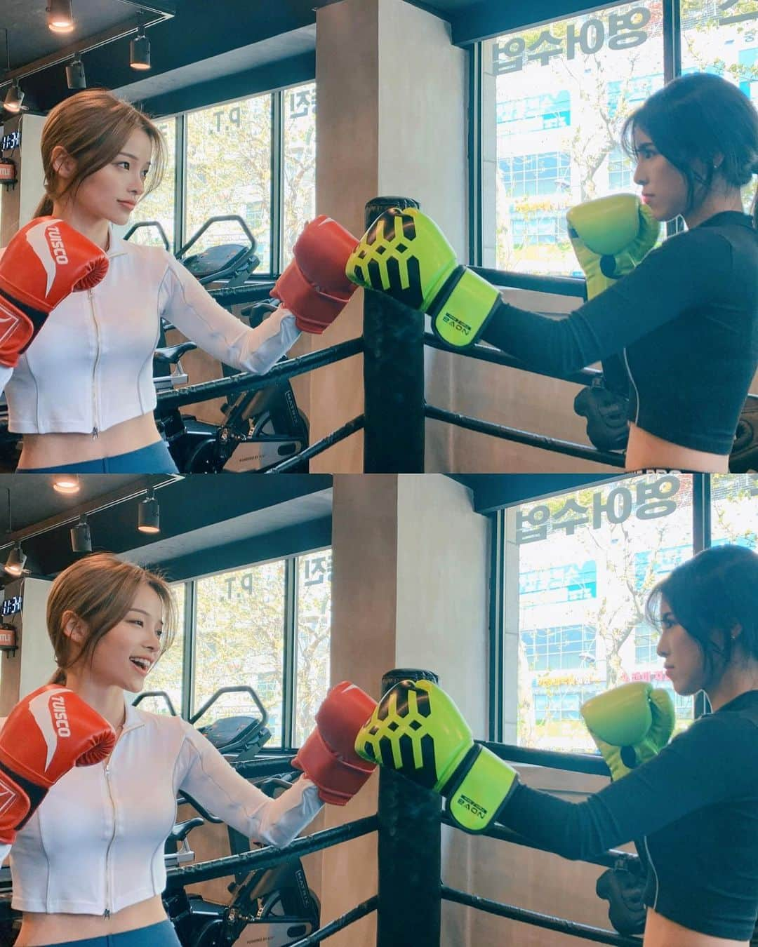 カン・ギョンミンさんのインスタグラム写真 - (カン・ギョンミンInstagram)「다시 시작했다 복싱 🥊🥊 뒤로 갈수록 ㅋㅋㅋㅋ 헬쓱햌ㅋㅋㅋㅋ 관장님.... 너무 빡세요..ㅠ 다리가 후덜덜 🧎🏼‍♀️」5月4日 23時22分 - kkmmmkk