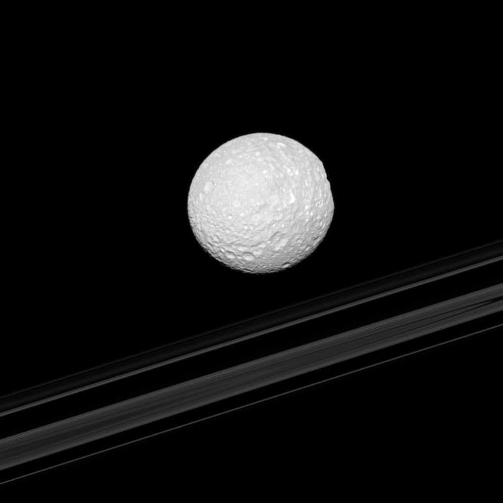 NASAさんのインスタグラム写真 - (NASAInstagram)「That's no moon. Wait. Actually, it is.⁣ ⁣ Saturn's icy moon Mimas has an uncanny resemblance to the Death Star as seen in these images taken by our Cassini spacecraft that orbited Saturn from 2004-2017. The large feature is called Herschel Crater. Don't worry; it's not a trap.⁣⁣ ⁣⁣ #MayThe4thBeWithYou on this #StarWarsDay. 💫⁣⁣ ⁣ Credits: NASA/JPL-Caltech/Space Science Institute⁣ ⁣ #andalsowithyou #saturn #moons #nasa」5月5日 1時53分 - nasa