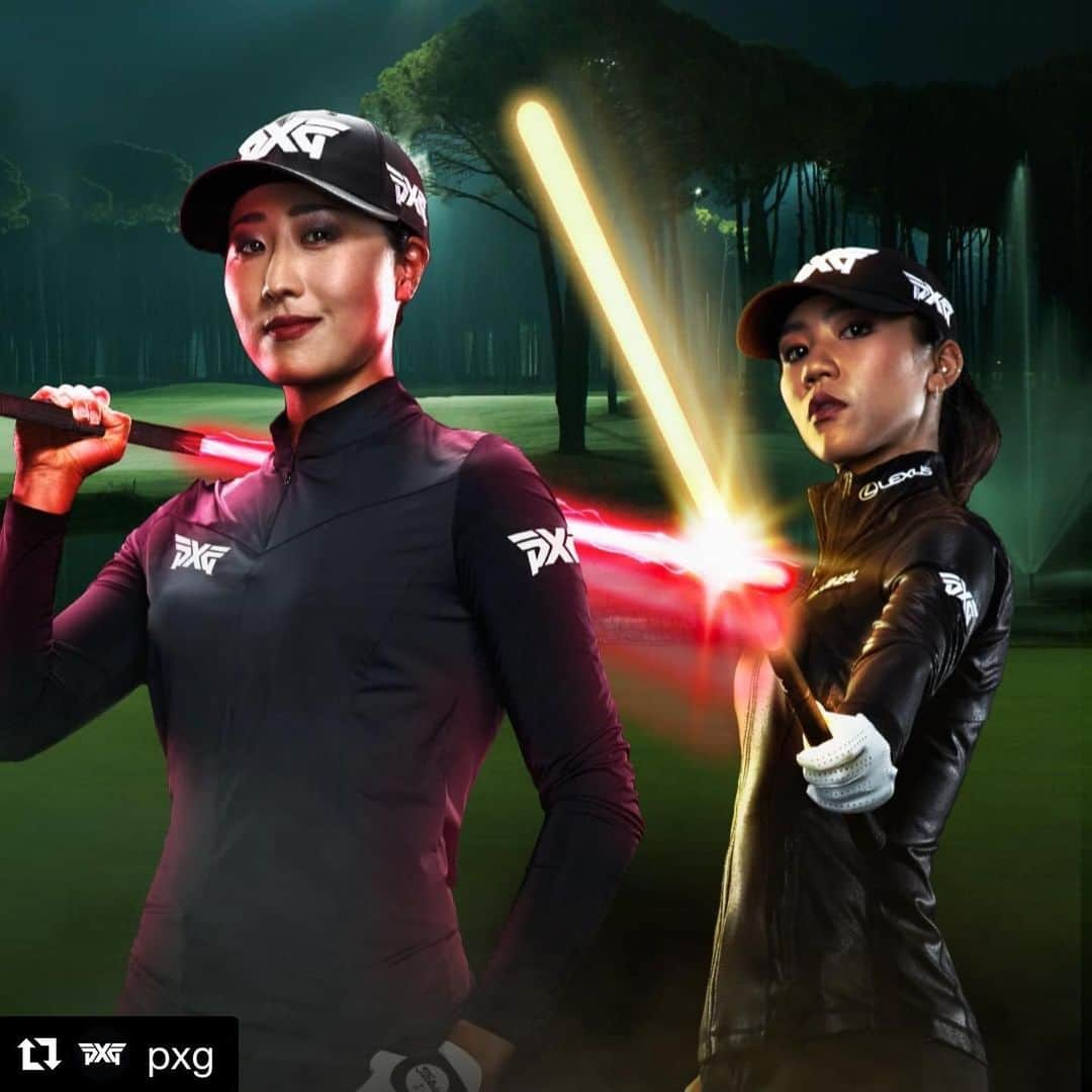 ジェニファー・ソングさんのインスタグラム写真 - (ジェニファー・ソングInstagram)「@pxg ・・・ When engaging in combat on the course, choose your weapon wisely. #Maythe4thBeWithYou #PXG #PXGTroops  @Lydsko @jennifermsong」5月5日 1時59分 - jennifermsong