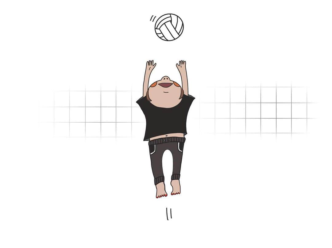 坪井保菜美さんのインスタグラム写真 - (坪井保菜美Instagram)「✒︎ volleyball🏐 ・ @artistic.yoga  #art #volleyball #sports」5月5日 15時13分 - honamitsuboi