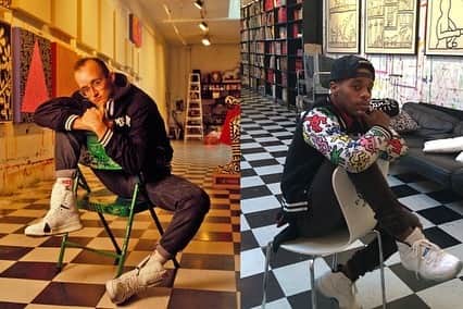 Lil Buckのインスタグラム：「HBD @keithharingfoundation ❤️❤️❤️❤️❤️ collaborating with your work has been one of my greatest joys. Wish I could’ve met you in person. #keithharing #streetartist」