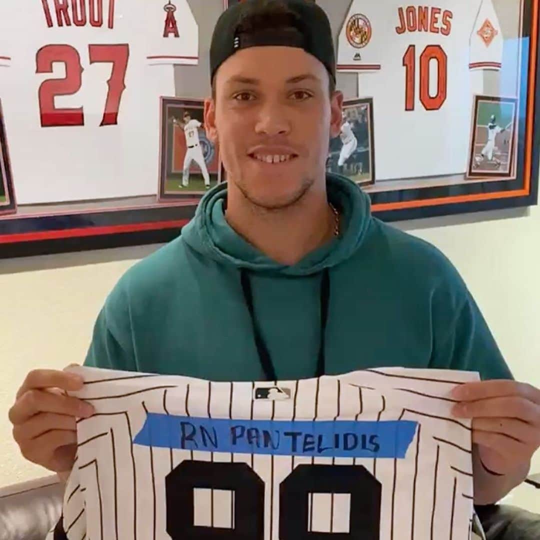 MLBさんのインスタグラム写真 - (MLBInstagram)「@thejudge44 and @christianyelich are in for National Nurses Day on Wednesday.  You can join them in honoring frontline healthcare workers by making a jersey in their honor and using #TheRealHeroes.」5月5日 9時43分 - mlb