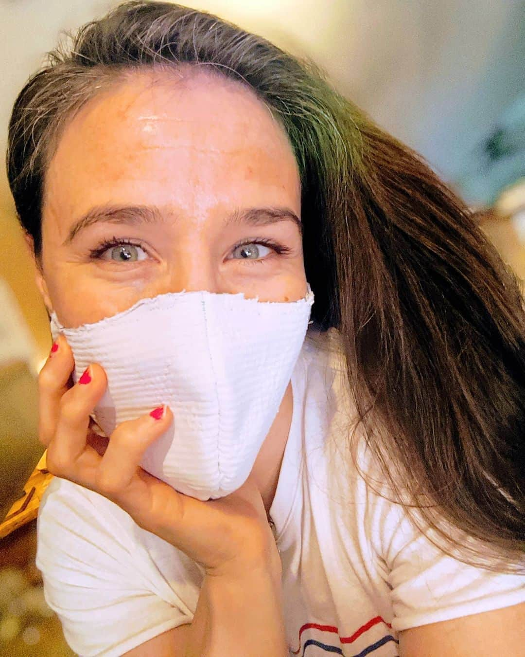 マルティ・マロイのインスタグラム：「I made a #judogi mask. Quality = meh  Effort = 💯 Breathing in the smell of sweaty old judo gi again = Priceless🤑」