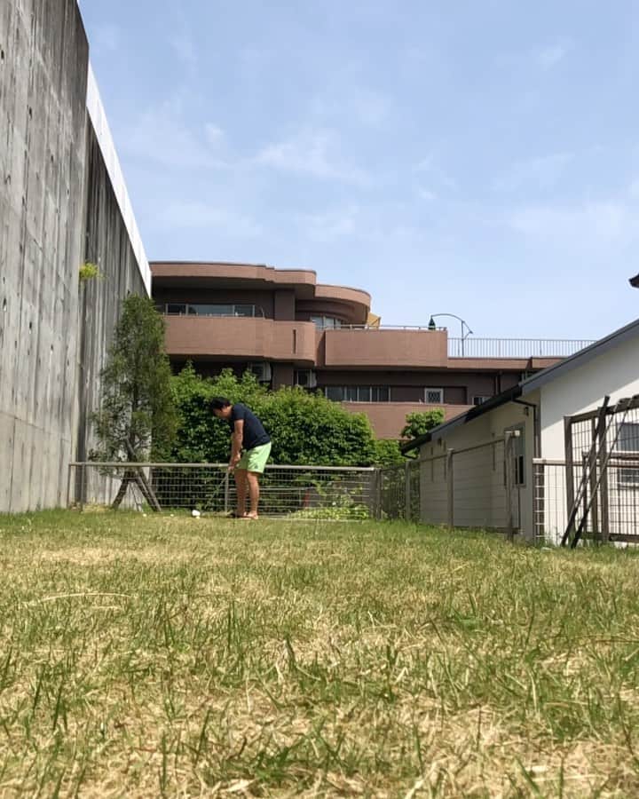 のインスタグラム：「アプローチ！！ #おうち時間  #ステイホーム  #アプローチ  #golf #黒岩唯一」