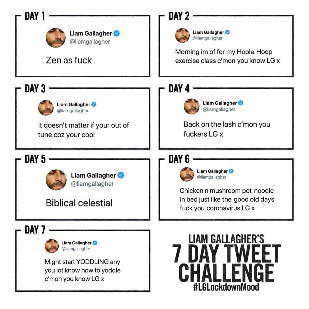 リアム・ギャラガーさんのインスタグラム写真 - (リアム・ギャラガーInstagram)「DAY ONE : ZEN AS FUCK Enough of the 30 day song challenge, it’s time for the LG Lockdown challenge. Tag your pictures and videos inspired by the tweet of the day with #LGLockdownMood @LiamGallagher」5月6日 0時59分 - liamgallagher