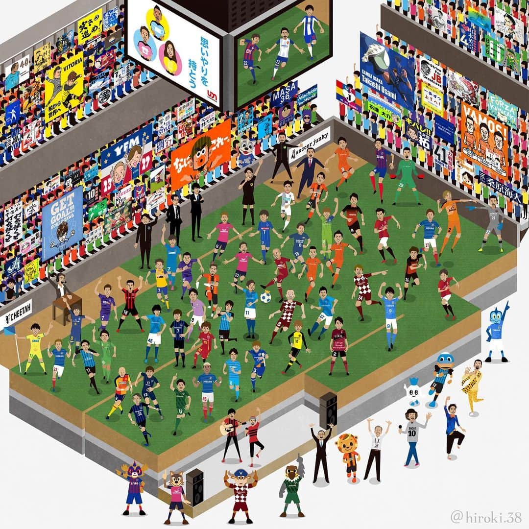 hiroki.38さんのインスタグラム写真 - (hiroki.38Instagram)「. 神業 ／ Let's get together. . . #小野伸二 #乾貴士 #fc琉球 #sdエイバル #j1 #j2 #j3 #jリーグ #日本代表 #イラスト #サッカー #サッカーイラスト #footballplayer #soccerplayer #sketch #vectorart #illustrator #soccerillustration #samuraiblue #shinjiono #fcryukyu #takashiinui #sdeibar #jleague #サッカー好き #イラストレーターに今できること #prayforfootball #つなぐ」5月5日 17時20分 - hiroki.38