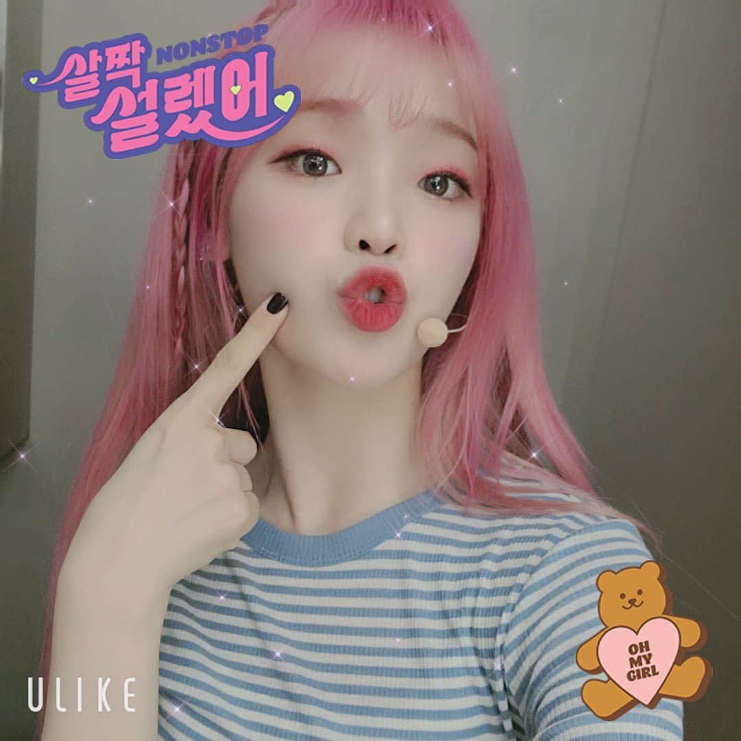 OH MY GIRLさんのインスタグラム写真 - (OH MY GIRLInstagram)「🤳 ⠀ #승희 에게 설렜어🥰 ⠀ #오마이걸 #OHMYGIRL #OMG #살짝설렜어 #NONSTOP ⠀ #유라이크 #ulike #ulikestudio」5月5日 22時32分 - wm_ohmygirl