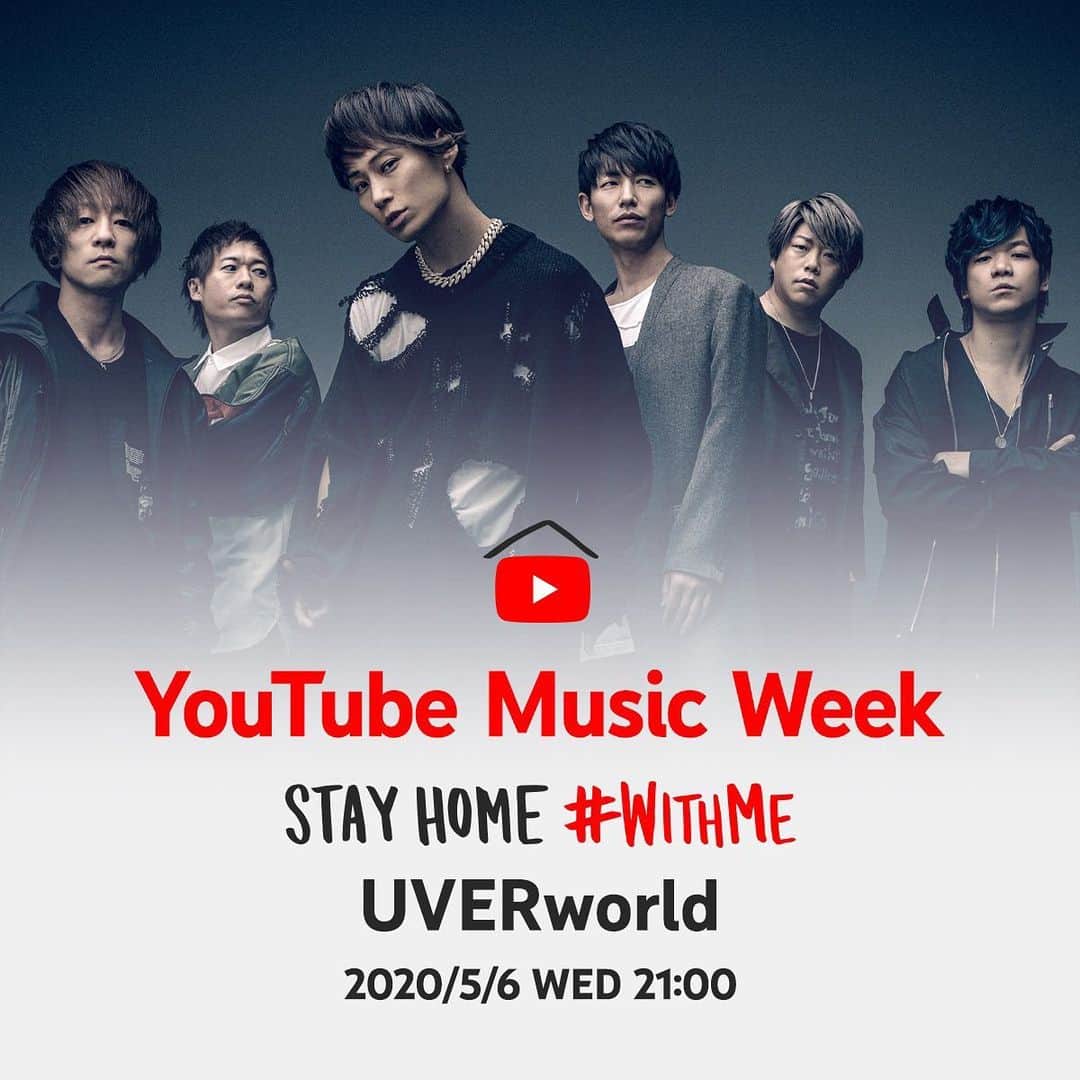 UVERworld【公式】さんのインスタグラム写真 - (UVERworld【公式】Instagram)「START 2020.05.06  9pm  YouTube Music Week STAY HOME #Withme  UVERworld 「QUEEN'S PARTY & KING'S PARADE 2018.12.21」 & 「UNSER TOUR at Tokyo Dome 2019.12.19」  UVERworld公式チャンネル https://youtu.be/mCO3SCmChEM  #uverworld  #uverworld拡がる  #withme #同じ時間に同じ音楽を」5月5日 23時26分 - uverworld_official
