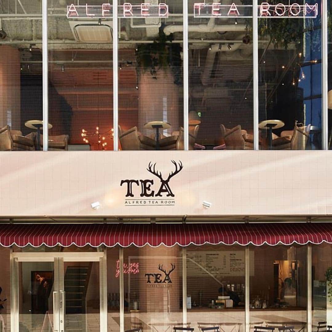 Cafe Companyのインスタグラム：「by @alfredtea, @alfredjapan It’s official — our pretty pink tea shop is now international, with the opening of two locations in the heart of Tokyo! #teayesyoumaybe ✨🍵🇯🇵 #alfredtea #アルフレッドティールーム #cafecompany」