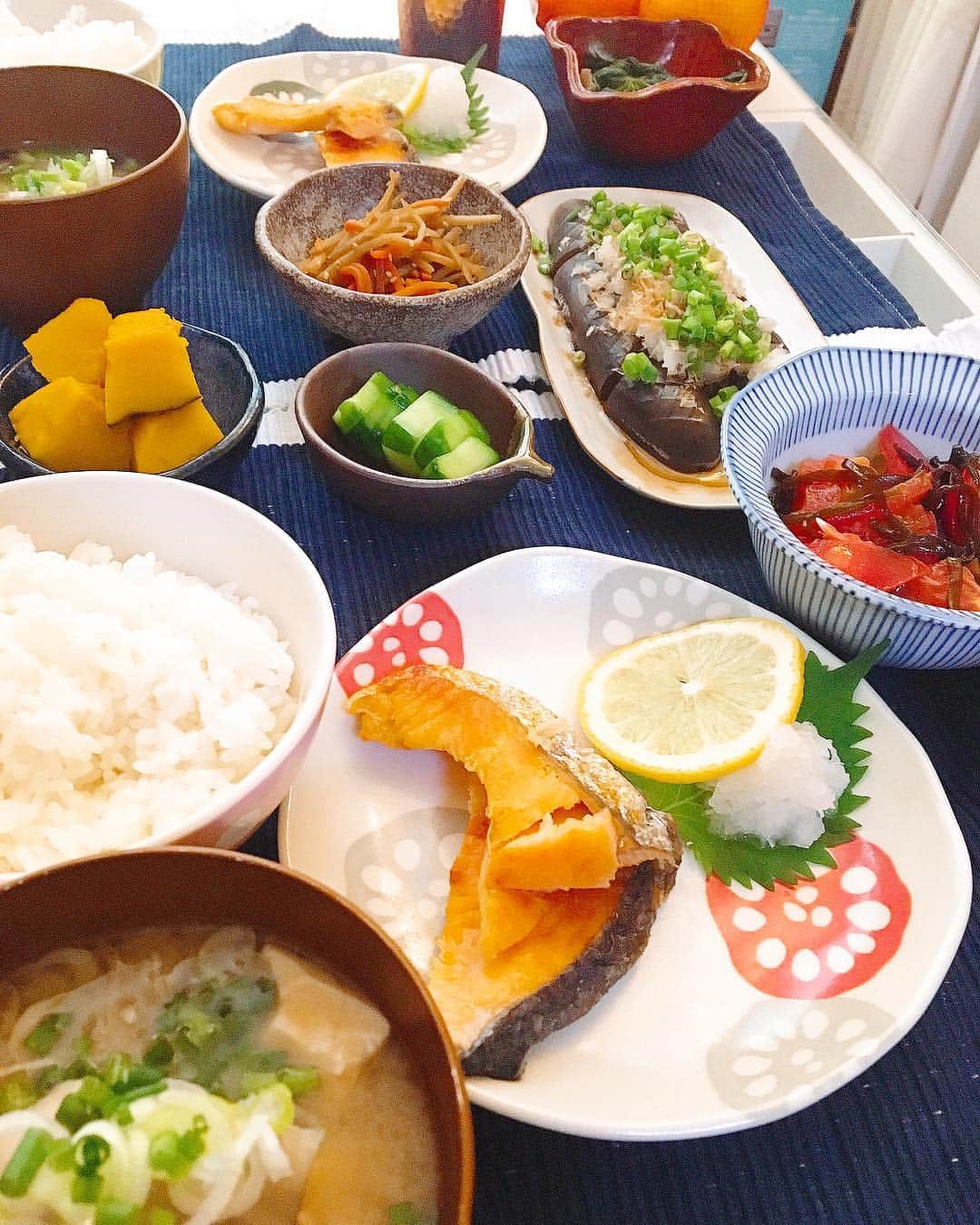江口輝のインスタグラム：「#嫁ごはん #朝ごはん #うまみ #和食」