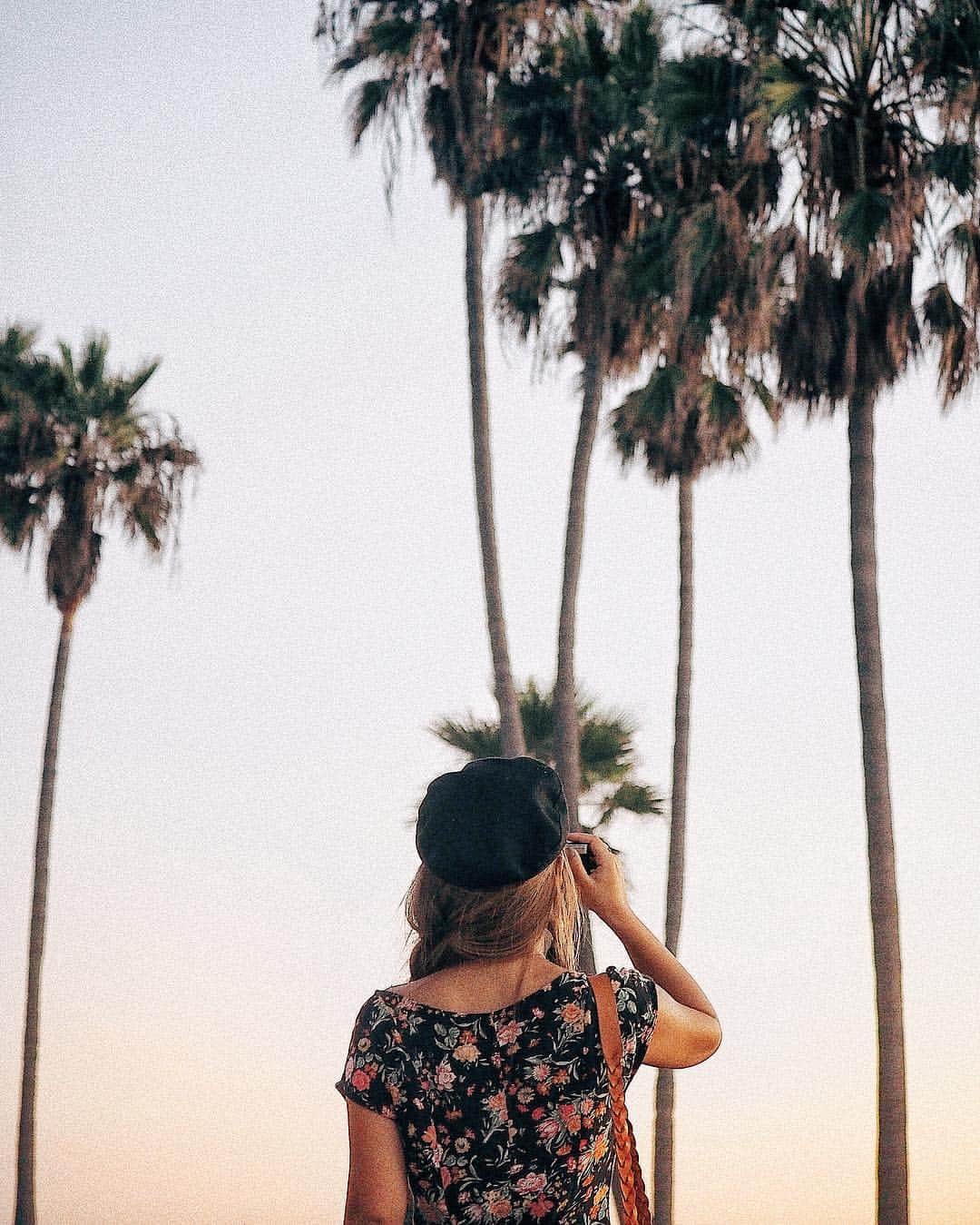 Manamiのインスタグラム：「📸🌴🌴🌅 フィルムカメラ何使ってるか質問多かったんだけど、 このpicで持ってるやつ#OLYMPUSTRIP35 📸 @sayaka_0118 に教えてもらったやつ💗 古いから感光するし、 フラッシュないから暗い所では撮れない🌚けど好き💫 もっと色んなところに連れて行こう🐶 . 📸 @fanfanirene」