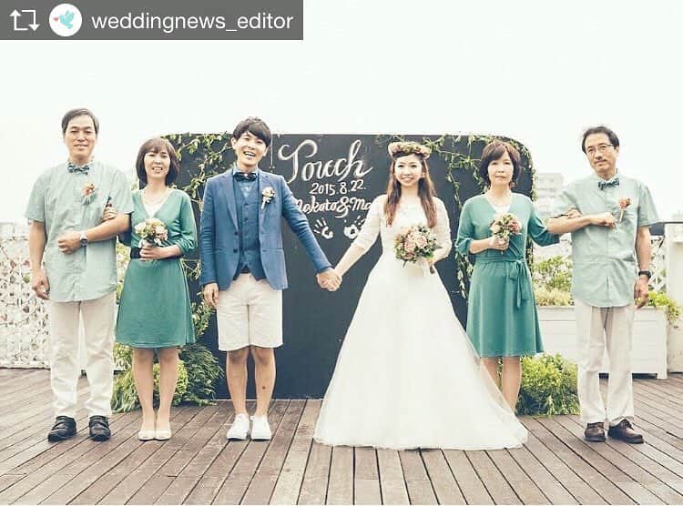 touch_weddingramのインスタグラム：「WeddingNewsさんに写真とエピソードが載ってたのでリポスト。全然知らなかった（笑）ビックリ😳 . Repost from @weddingnews_editor * * #ブライズメイド ＆アッシャーはご両親💓 #新郎 #新婦 のおふたりがご両親へ贈った心温まる #プレゼント 🎁✨ #家族 の絆が更に深まる結婚式に👫💕 * * こちらのお写真はとってもユニークでオシャレなコンセプトを実現してくれるプロデュース会社 #crazywedding さんのお写真です📷⭐️ * ブライズメイド＆アッシャーはご #両親 👫💓 * 結婚式を挙げていないご両親と #海外 で2人きりで結婚式を挙げたご両親に家族に見守られながら #バージンロード を歩いてほしいと実現された３組の #夫婦 の入場演出💓 * おふたりがご両親へ贈った #プレゼント はとても心温まる素敵なものですよね😊💓 * 家族の絆がさらに深まる素敵な #結婚式演出 は全員が幸せな気持ちになること間違いなしです💓✨ * ぜひ参考にしてみてくださいね❤ * ＊＊＊＊＊ WN限定特典 ＊＊＊＊＊ * 🎁 #ウェディングニュース予約コンシェルジュ から #クレイジーウェディング さんを予約＆来店するとWN限定特典(500円分のアマゾンギフト券）がもらえます💕 * @weddingnews_concierge のURL→結婚式場→オリジナルウェディングから来店予約ができますよ♡✨ * iPHONEの方はスマホアプリ @weddingnews_editor からアプリをダウンロードし、予約画面からチェックしてくださいね💕 * その他のクレイジーウェディングさんのお写真を見たい方は @crazy_wedding をチェックしてみてくださいね♩ * * ……………………………………………… ❤️WeddingNewsとは？❤️ * * 花嫁のリアルな”声”から生まれた 花嫁支持率No1✨スマホ専用アプリです📱💕 * * 🌸知りたい… #結婚式準備 に役立つ記事を毎日150件配信中♩ * 🌸見たい… インスタの #ウェディング 系投稿TOP100が毎日アプリでチェックできる＊IG画像の複数ワード検索も可♩ * 🌸叶えたい… 全国・海外の結婚式関連の予約サイトが大集合♩詳細はをチェック⬇︎ * * プロフ画面のURLをからDLしてみてね✨ ……………………………………………… ❤️WN予約コンシェルジュとは？❤️ * * 式場 ・フェア・二次会・エステ・ドレス・フォト‥ * 花嫁の夢を叶える、結婚式関連の予約サービスがWeddingNewsアプリに大集結📱💕 * 更に、アプリ・LINEから予約・問い合わせをすると *30 🎁《各サイト特典》＋《WN限定特典》が貰えて２倍お得🉐 * 詳細はアプリの予約ページをチェックしてね✨ * * 💚LINEで無料相談💚 * こんな条件のプランや式場はある？自分１人で決められない。。など、予約メニューに関してお悩みの方は予約コンシェルジュに気軽にLINEから相談してね♩ * * LINEの登録は @weddingnews_concierge のURLから行えます✨ ……………………………………………… ❤️ウェディングフォト ・ムービー❤️ * 随時募集中💕あなたの #結婚式 関係の写真・動画を投稿してください✨  #花嫁 さんに限らず、業者・作家さんも大歓迎♩ * ①【写真・動画】は  #ウェディングニュース * ②【ヘアメイク】に関しては WNブライダルヘア * のハッシュタグをつけて、IGにアップしてください♪ * 特に魅力的な投稿は  #ウエディング ニュースの公式IG（毎日のCM含む）・アプリ内・webメディアBLESSにてご紹介させて頂きます🙇✨ * たくさんの投稿をお待ちしています😍💕 * * #プレ花嫁 #結婚準備 #結婚  #weddingtbt #日本中のプレ花嫁さんと繋がりたい #挙式 #人前式 #ウェディングドレス #両親贈呈品 #入籍 #プロポーズ」