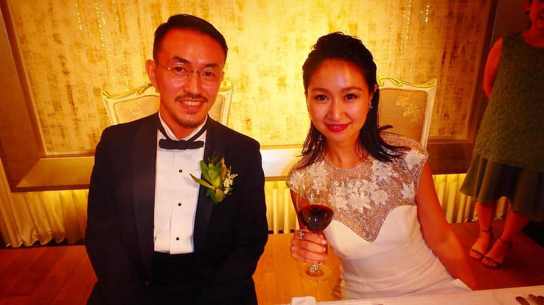 DJ MaRiaのインスタグラム：「QP & HIRO君 結婚おめでとう㊗️🍾💒💍 二人の晴れ姿がみれて幸せです♡ #wedding #happywedding #QP #結婚式 #ザストリングス表参道」