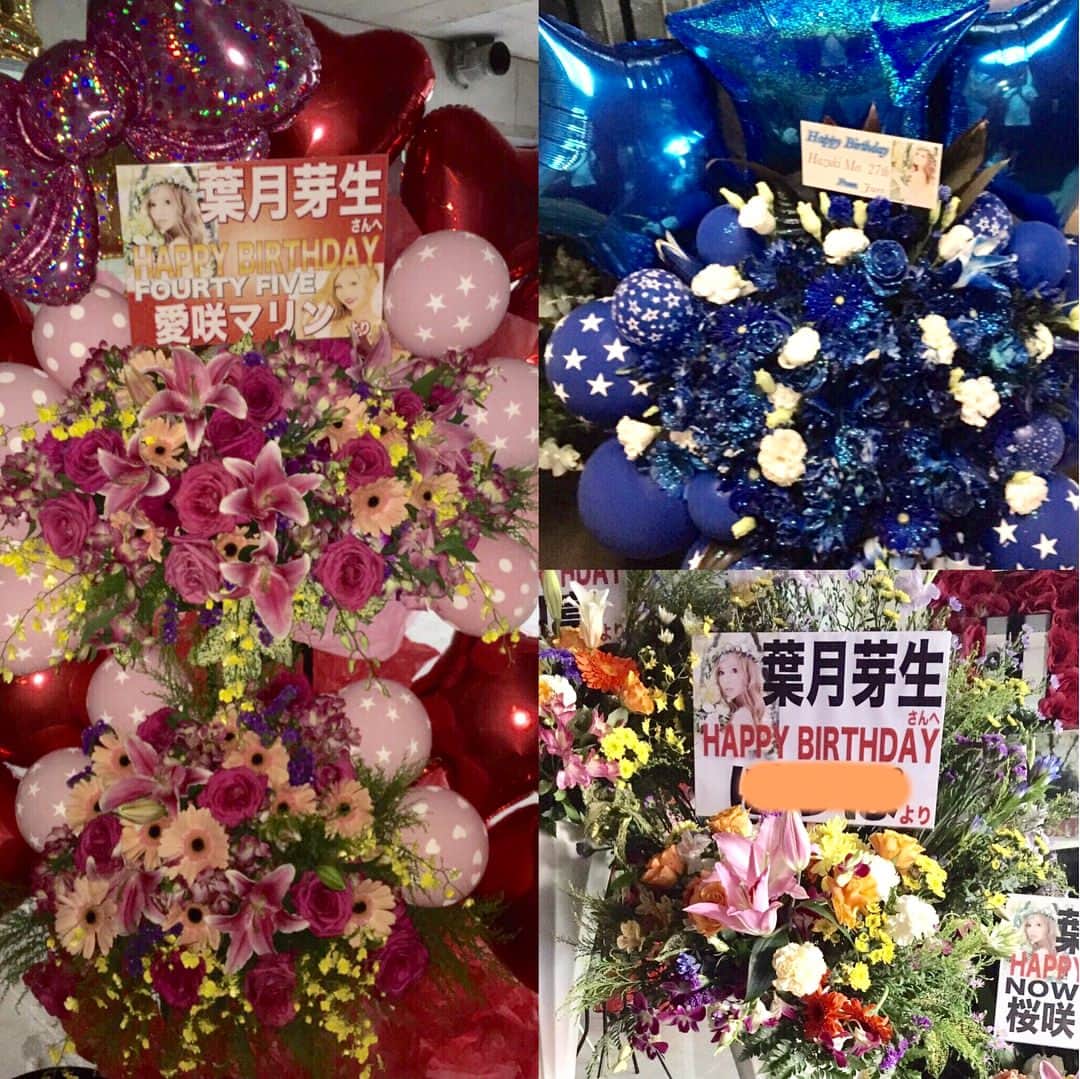 葉月芽生さんのインスタグラム写真 - (葉月芽生Instagram)「お花🌼もたくさんたくさん 嬉しかったので載せます🙈💭💞💞 ありがとうございました💋 #birthday#お花#スタンド」10月9日 17時56分 - mei_hazuki