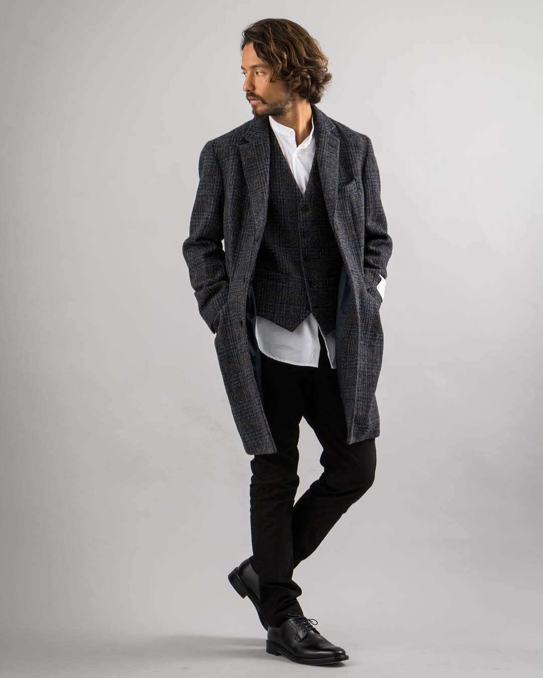 URBAN RESEARCH×HARRIS TWEEDチェスターコート ROSSO MEN(URBAN