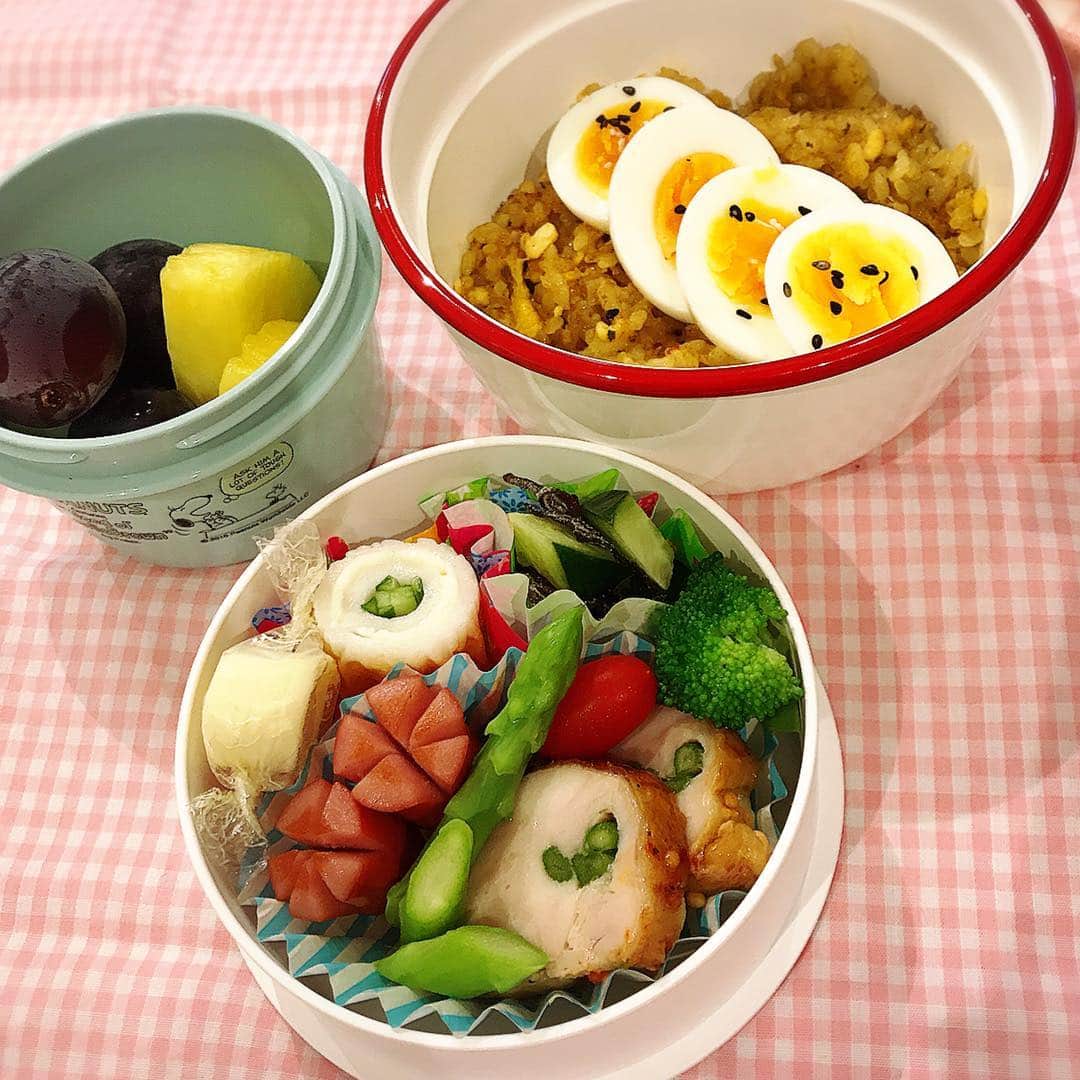 吉田美紀さんのインスタグラム写真 - (吉田美紀Instagram)「カレーピラフのお弁当♬ #obento #bento #lunch #lunchbox #お弁当 #ランチ」10月11日 12時01分 - miki__yoshida