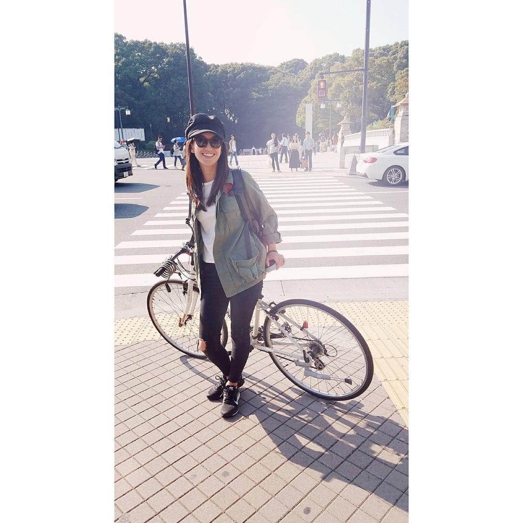 森下千里さんのインスタグラム写真 - (森下千里Instagram)「. 自転車🚲大好き。 . . Bicycle  life🚲🚲🚲💨 . . #自転車 #原宿 #ゆるめ #いのぱん  #番組の企画で買ってもらった #最高 #使いすぎてぼろぼろ  #修理出した #bicycle #ride #rider  #life #park #harajuku #ootd」10月11日 13時44分 - morishitachii