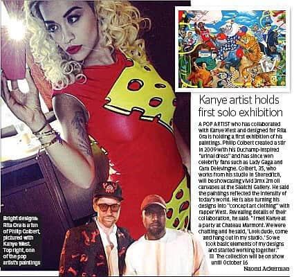 ロドニクさんのインスタグラム写真 - (ロドニクInstagram)「💥🎨Rita says cheese 📸 thanks @evening.standard for featuring @philipcolbert @saatchi_gallery paintings show 🚀 with @ritaora @gazelliarthouse #cheesedress #newpaintings #philipcolbert #neopop #saatchigallery 💥 #therodnikband 💥🚀🚀🚀」10月12日 1時39分 - therodnikband