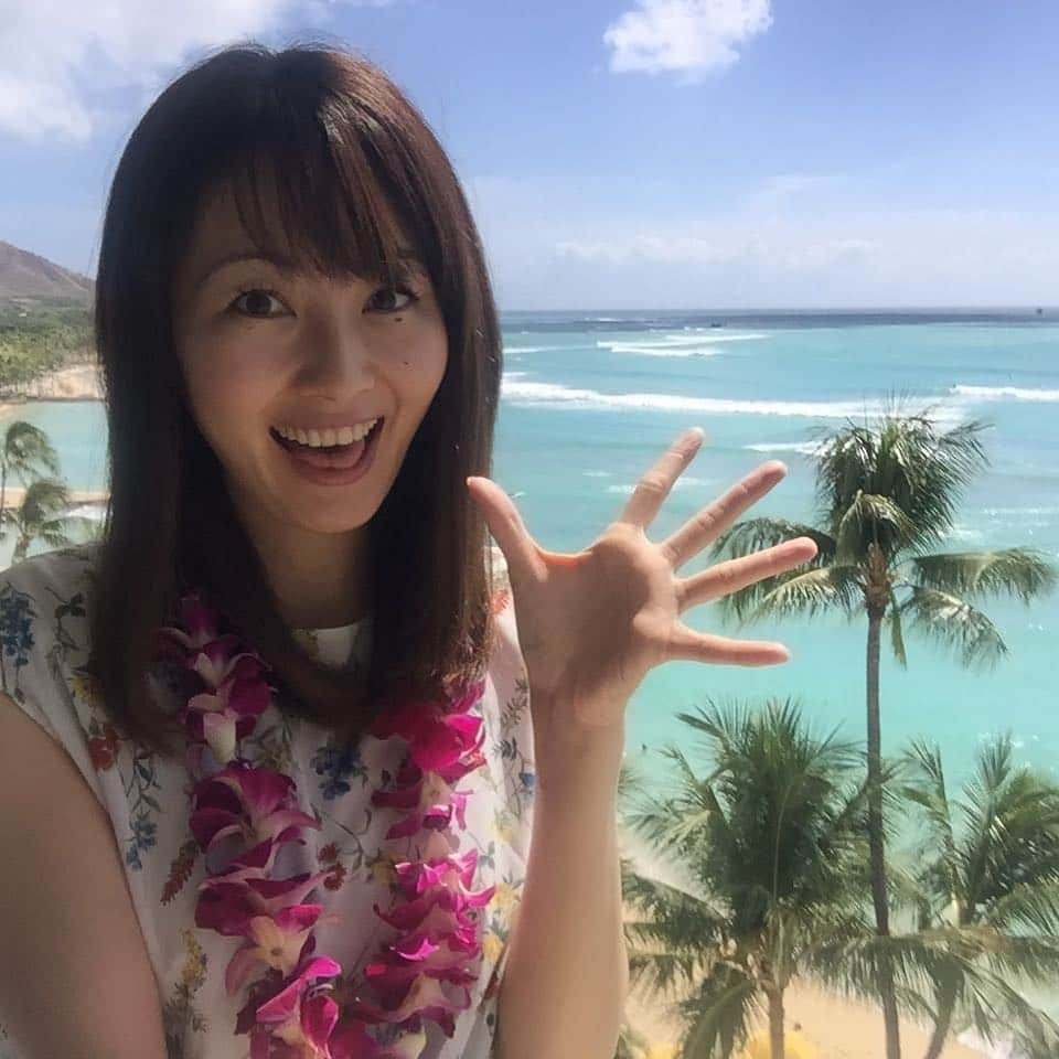 萩美香のインスタグラム：「遅い夏休み。 #ハワイ  #親孝行旅行」