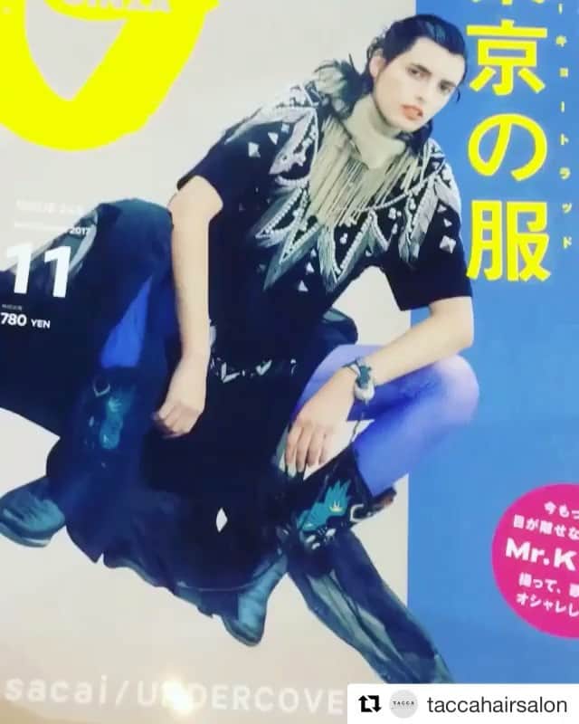 のインスタグラム：「#Repost @taccahairsalon with @repostapp ・・・ GINZA11月号でTACCAが紹介されました✂︎ #ginza  #東京ヘアスタイルトレンド予報 #ヘアカタログ #TACCA #中目黒 #美容室 #ヘアサロン #ロック #レイヤー #ウルフカット  #パティスミス風 #スタイリスト平賀 @fmk.hiraga  #モデル江原アンジュ @bon_anjou_r  #皆さまチェックしてね  #アンジュちゃんありがとうございます @ginzamagazine  @taccahairsalon  @lets_go_kazu  @ami_shida ・ GINZA11月号にちらっといます！ 皆さんありがとうございました‼︎」