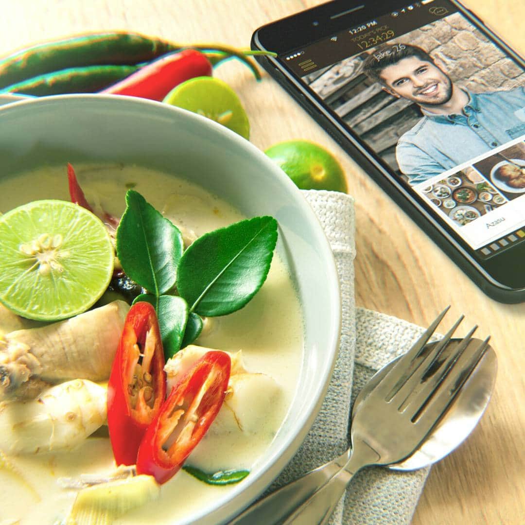 Dine - More Dates, Not Swipes.のインスタグラム：「Who's waiting enjoy some delicious Thai food with you? #thaicurry #greencurry #tomkhagai #coconutcurry #datenight」