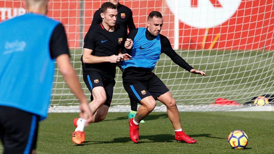 トーマス・フェルメーレンのインスタグラム：「⚽️⚽️ #training #fcbarcelona」