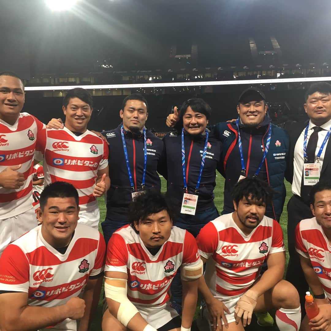 のインスタグラム：「프랑스원정 정말 좋은 경험이었습니다. 처음 일본대표에서 2시합도 뛰고. フランス遠征本当にいい経験でした。初キャップもとって本当に嬉しいです。 #ラグビー #럭비 #rugby #japan #japanrugby」