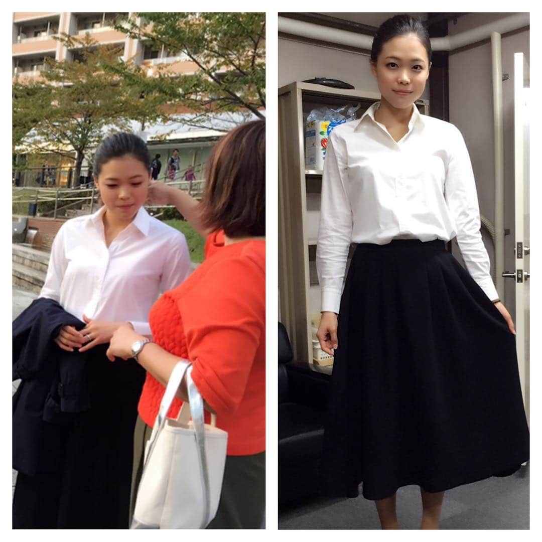 亀井理那のインスタグラム：「この間、中田圭監督の映画の撮影してきましたー✨ 今回は先生役です！笑 そして只今、京都に向かい中〜♪♪ 『ギア-GEAR-』East Versionの稽古してきます😊✨ #亀井理那 #女優#映画#舞台#ギア#ギアイースト#geareast」