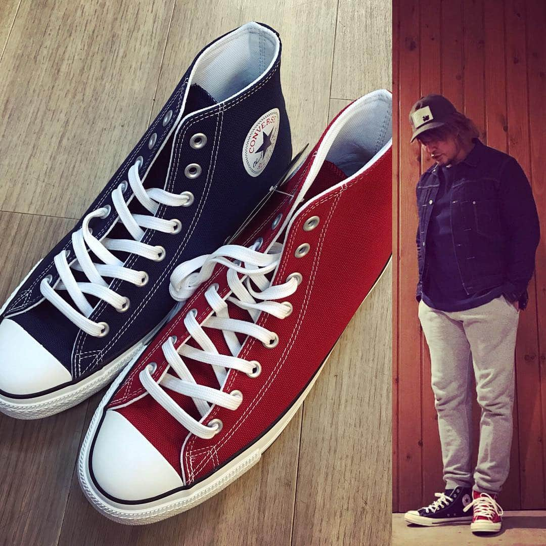 棚橋弘至さんのインスタグラム写真 - (棚橋弘至Instagram)「(￣(工)￣)♪ #converse #chucktaylor #仮面ライダービルド #桐生戦兎 #鋼のムーンサルト #ラビットタンク #ビルド履き #ベストマッチ #オーイェー ！」11月7日 20時10分 - hiroshi_tanahashi