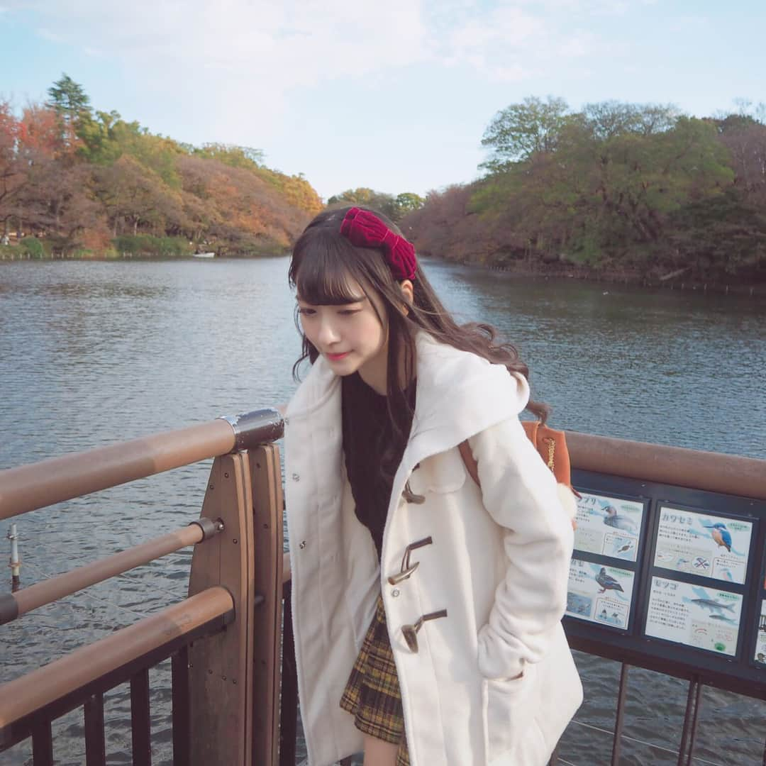 宮島るりかさんのインスタグラム写真 - (宮島るりかInstagram)「🍁 秋感じてきた( ˙꒳​˙ ) 紅葉きれいだったなぁ〜！ * #吉祥寺 #井の頭公園 #紅葉 #秋 #데일리록  #옷스타그램  #코디  #오오티디 #풍경」11月17日 21時39分 - musubizm_rurika