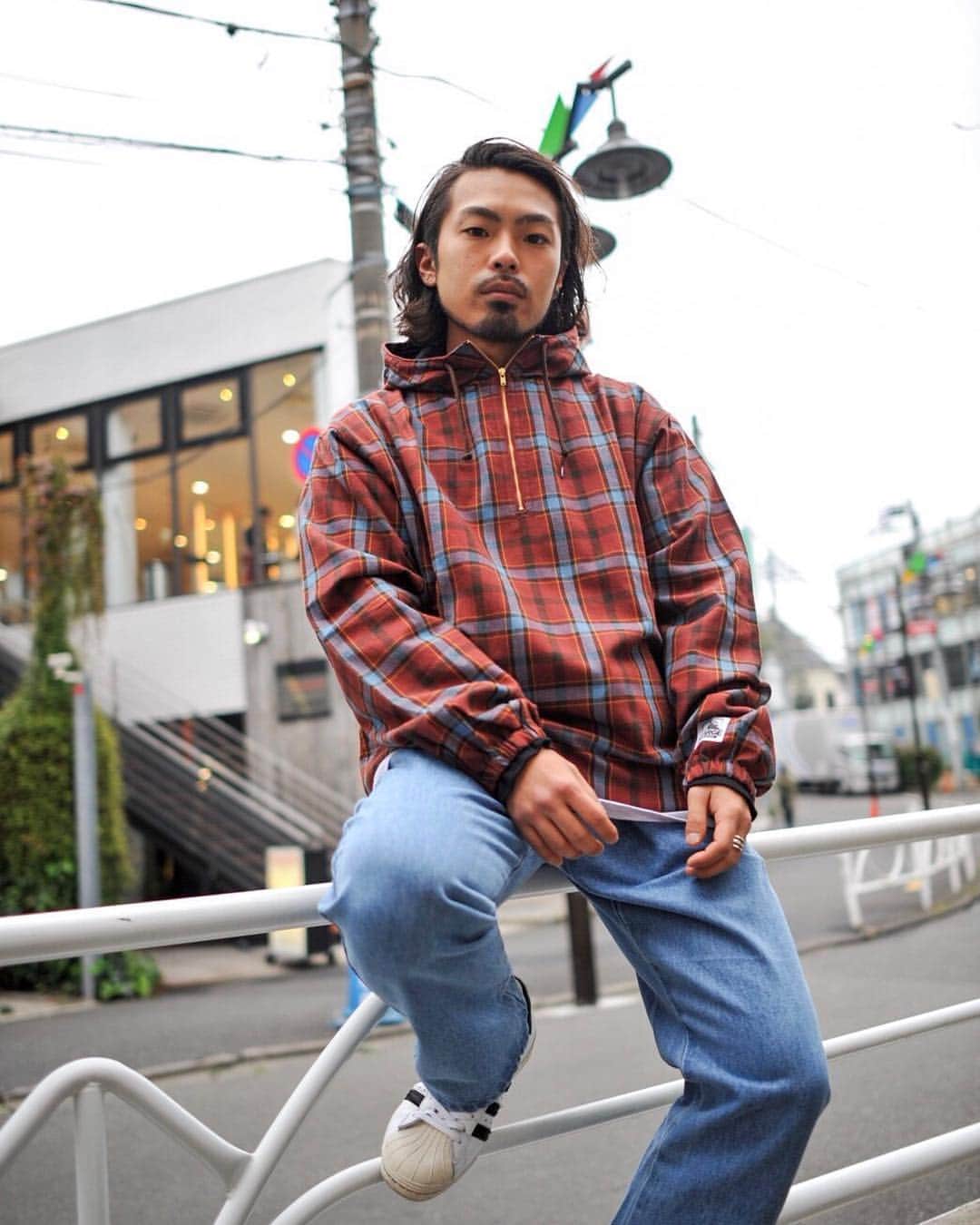 のインスタグラム：「STYLE @ish_sht ✔︎ 【01174513 SLANTED OG CHECK ANORAK 】 #xlarge_snap #xlarge #xlargejp #xlharajuku」
