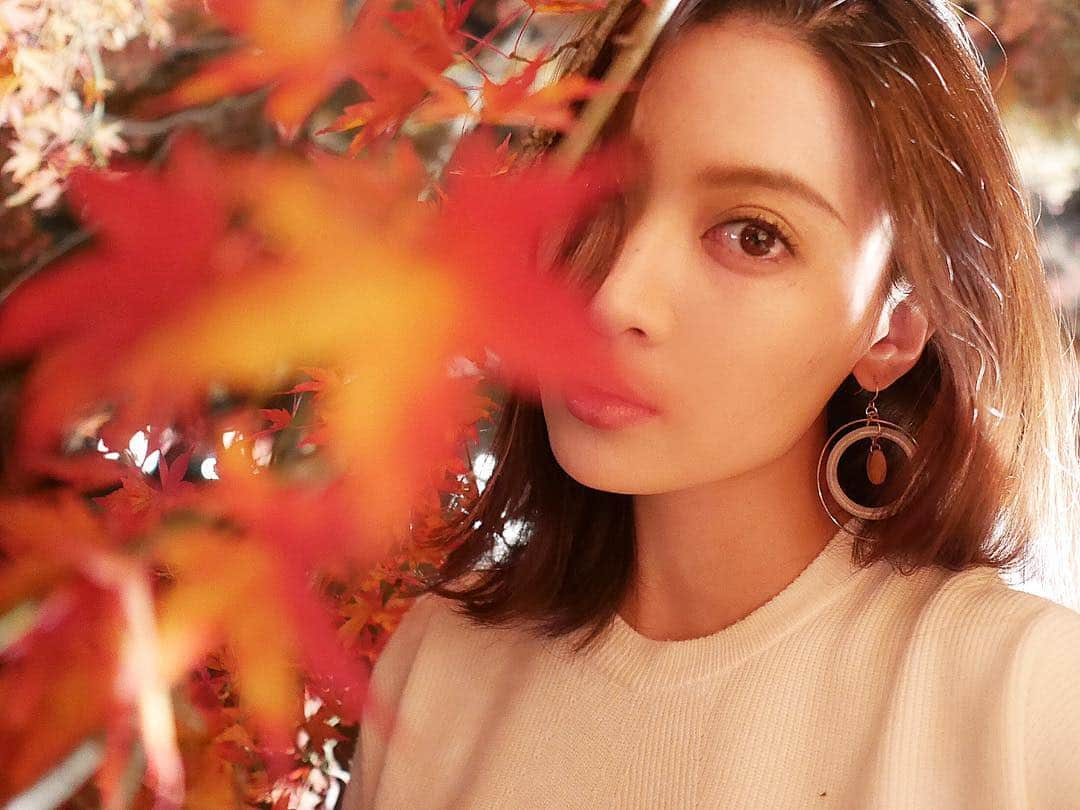 孫きょうさんのインスタグラム写真 - (孫きょうInstagram)「紅葉と私。的な🍁🐿 すました決め顔してよくよく考えるとシュールなんだけども🤭笑 . #紅葉 #もみじ #🍁」11月20日 9時51分 - sonkyou1013