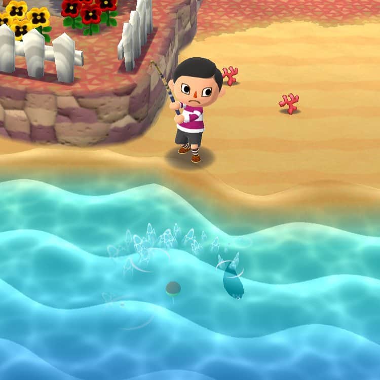 としみつのインスタグラム：「釣る！ #どうぶつの森」